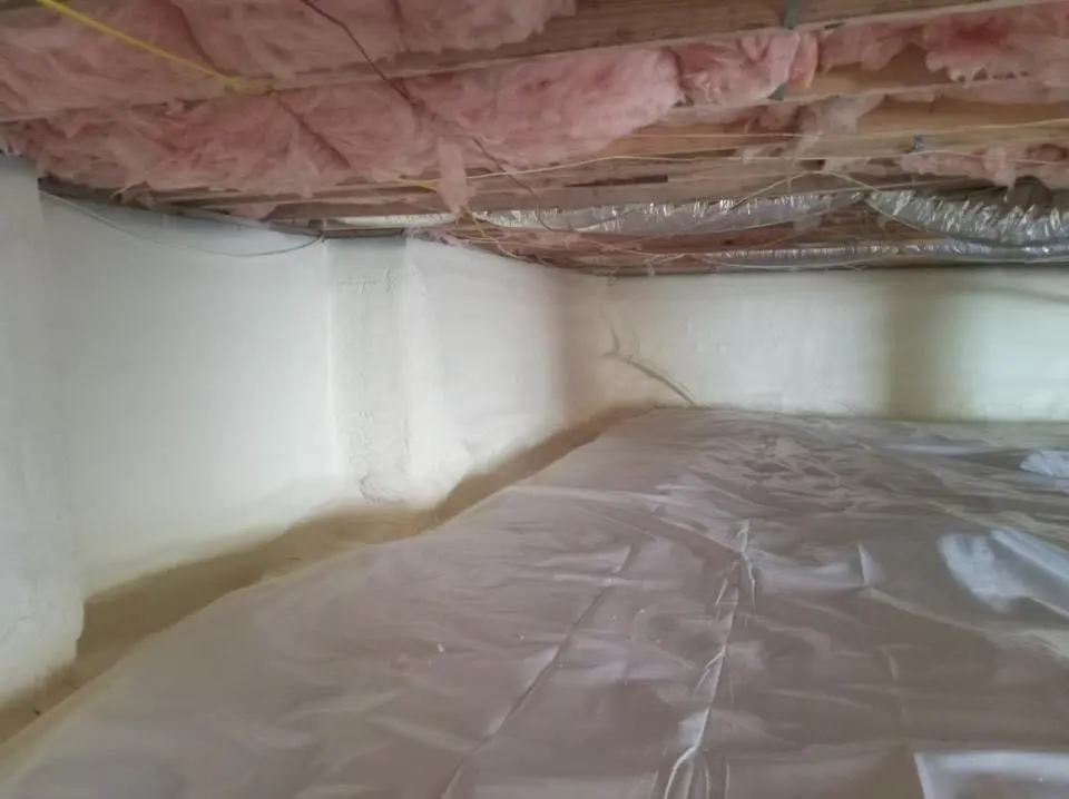 Crawl space encapsulation with closed-cell spray foam for Spray Foam Roofing Repair in Redding